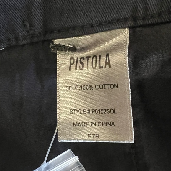 Pistola Kellin High Rise Pleated Cotton Ankle Trouser in Fade to Black Size 27 - Picture 8 of 10